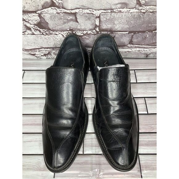 Via Spiga Delano Black Leather Pointed Loafers Dress Shoes Men’s sz 7M US/41.5EU main image 14